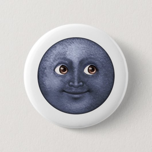 Dark Blue Moon - Emoji Button (Vorderseite)