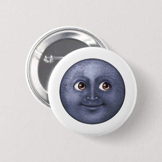 Dark Blue Moon - Emoji Button (Vorne & Hinten)