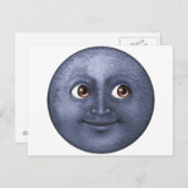 Dark Blue Moon - Emoji Postkarte (Vorne/Hinten)