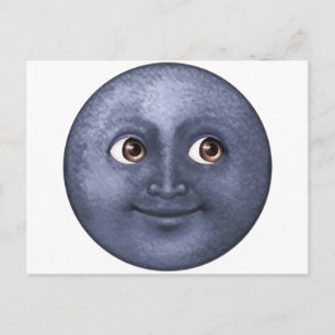 Dark Blue Moon - Emoji Postkarte