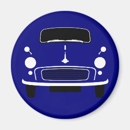 Dark Blue Morris Minor Kühlschrank Magnet