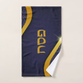 Dark Blue Netilat Yadayim Hebrew Passover Handtuch (Handtuch)