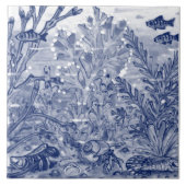Dark Blue Ocean Scene Crab Mural PC#7 Ce Fliese (Vorderseite)