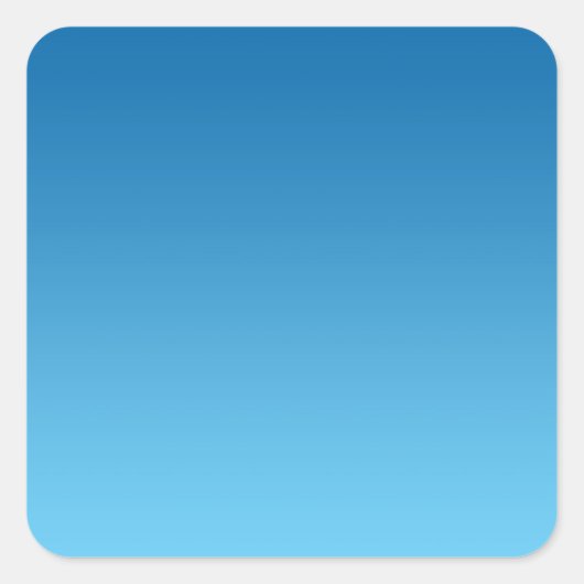 Dark Blue Ombre Quadratischer Aufkleber (Vorderseite)