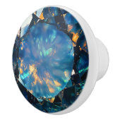 Dark Blue Opal Muster Keramikknauf (Rechts)
