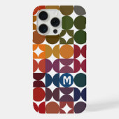 Dark Blue Orange Red Green Midjahrs Art Pattern iPhone Hülle (Rückseite)