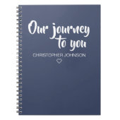 Dark Blue Our Journey to You Adoption Journal Notizblock (Vorderseite)