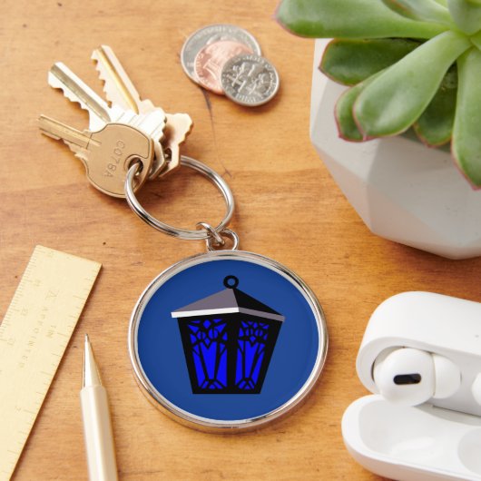 Dark Blue Owl Lantern Keychain Schlüsselanhänger (Schreibtisch)