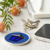 Dark Blue Owl Lantern Keychain Schlüsselanhänger (Seite)