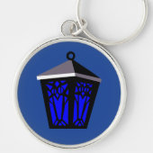 Dark Blue Owl Lantern Keychain Schlüsselanhänger (Vorne)