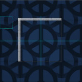 Dark Blue Peace Sign Stoff (Kachel)