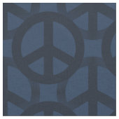 Dark Blue Peace Sign Stoff (Nahaufnahme)