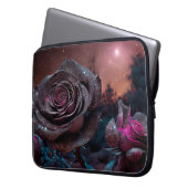 DARK BLUE & PINK ANTIQUE ROSE LAPTOPSCHUTZHÜLLE (Vorderseite Links)