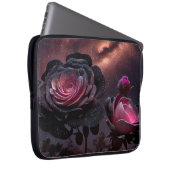 DARK BLUE & PINK ANTIQUE ROSE LAPTOPSCHUTZHÜLLE (Vorne Rechts)