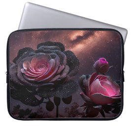 DARK BLUE & PINK ANTIQUE ROSE LAPTOPSCHUTZHÜLLE