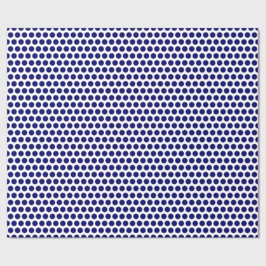 Dark Blue Polka Dots Geschenkpapier (Flach)
