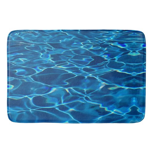 Dark Blue Pool Water Badematte (Vorderseite)