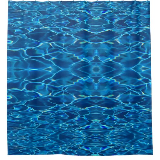Dark Blue Pool Water Duschvorhang (Vorderseite)