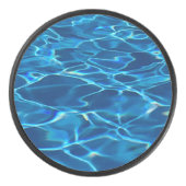 Dark Blue Pool Water Eishockey Puck (Vorderseite)
