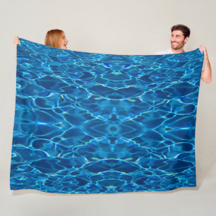 Dark Blue Pool Water Fleecedecke