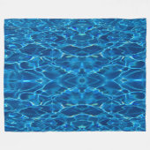 Dark Blue Pool Water Fleecedecke (Vorderseite (Horizontal))
