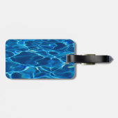 Dark Blue Pool Water Gepäckanhänger (Rückseite horizontal)
