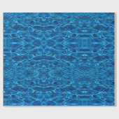 Dark Blue Pool Water Geschenkpapier (Flach)