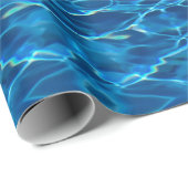 Dark Blue Pool Water Geschenkpapier (Rolleneckpunkt)