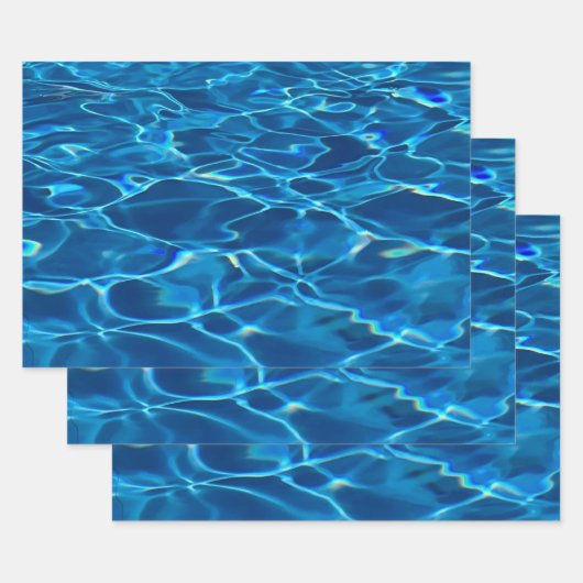 Dark Blue Pool Water Geschenkpapier Set (Set)