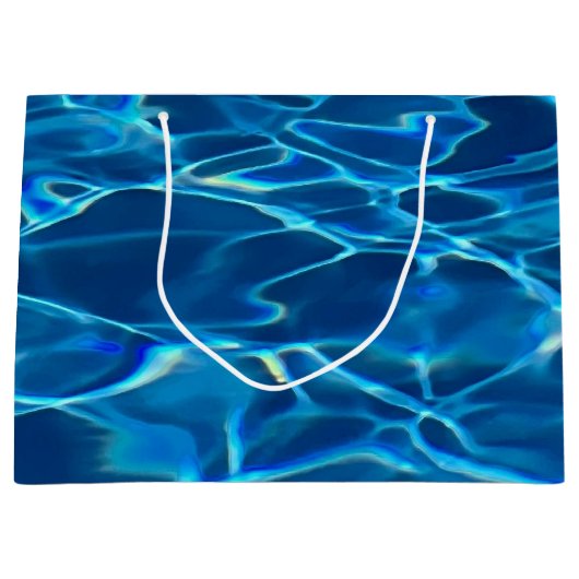 Dark Blue Pool Water Große Geschenktüte (Vorderseite)
