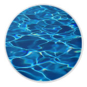 Dark Blue Pool Water Keramikknauf (Vorderseite)
