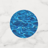 Dark Blue Pool Water Konfetti (Klein Vorderseite)