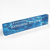 Dark Blue Pool Water Namensplakette