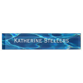 Dark Blue Pool Water Namensplakette (Vorderseite)