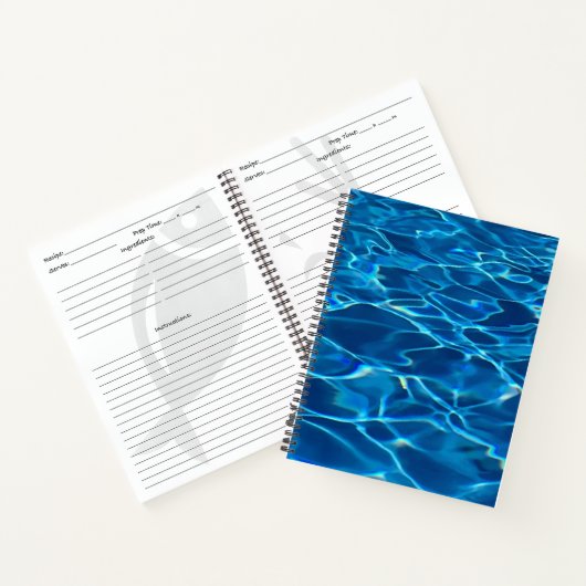 Dark Blue Pool Water Notizblock (Innenseite)