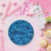 Dark Blue Pool Water Pappteller (Party)