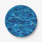 Dark Blue Pool Water Pappteller (Vorderseite)