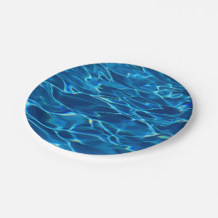 Dark Blue Pool Water Pappteller