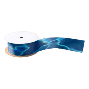 Dark Blue Pool Water Satinband