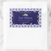 Dark Blue Product Packaging Labels Coole Rose Fram Rechteckiger Aufkleber (Tasche)