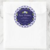 Dark Blue Product Packaging Labels Coole Rose Fram Runder Aufkleber (Tasche)