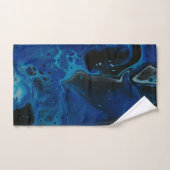 Dark blue psychedelic liquid badhandtuch set (Handtuch)