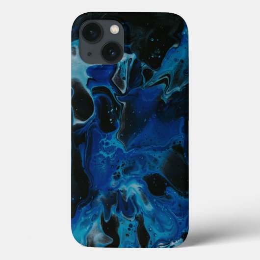 Dark blue psychedelic liquid Case-Mate iPhone hülle (Rückseite)