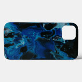 Dark blue psychedelic liquid Case-Mate iPhone hülle (Rückseite (Horizontal))