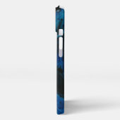 Dark blue psychedelic liquid iPhone hülle (Linke Seite)