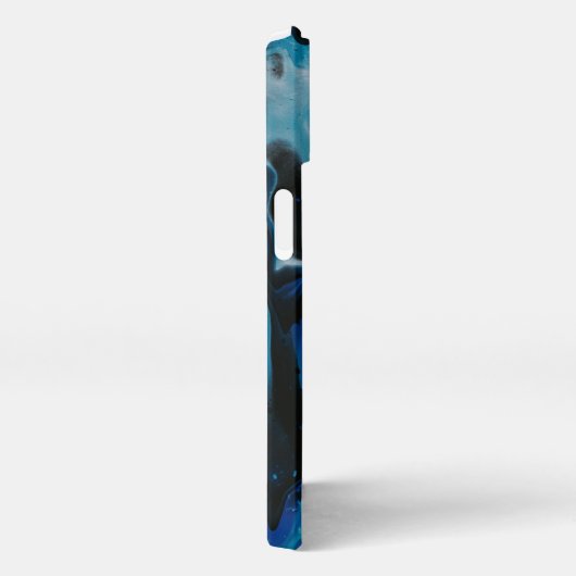 Dark blue psychedelic liquid iPhone hülle (Rechte Seite)