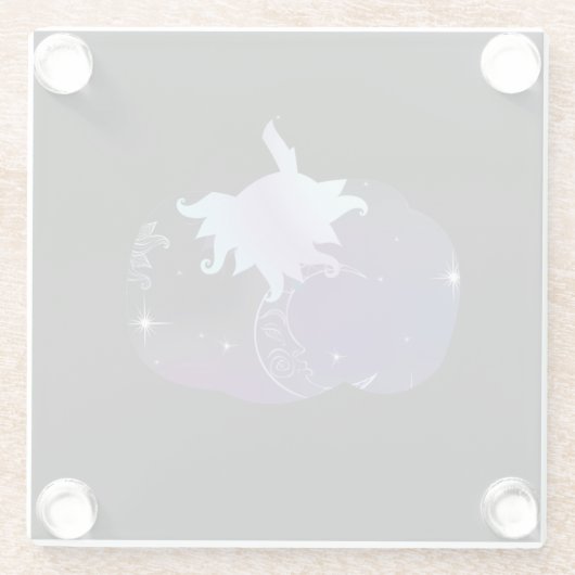 Dark Blue Pumpkin Glasuntersetzer (Rückseite)