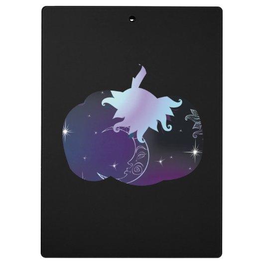 Dark Blue Pumpkin Klemmbrett (Rückseite)