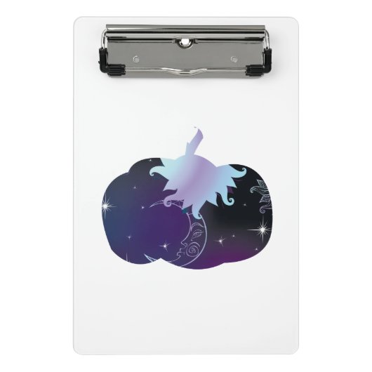 Dark Blue Pumpkin Mini Klemmbrett (Vorderseite)