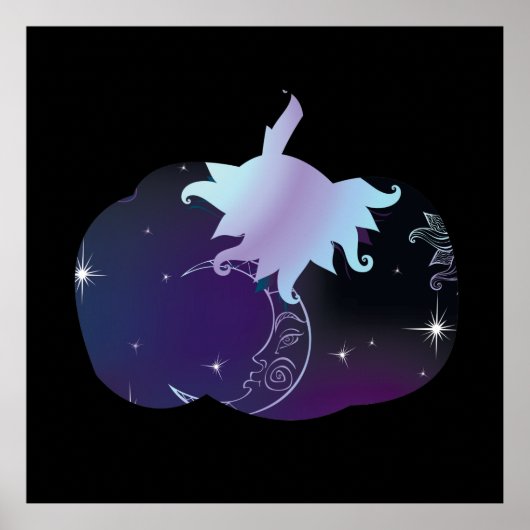 Dark Blue Pumpkin Poster (Vorne)